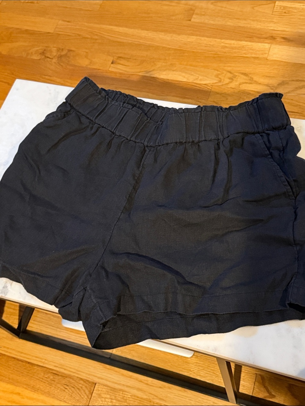 J.Crew 100% linen black shorts